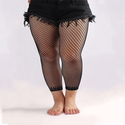 Collants sexy en maille creuse grande taille (3 paires) - image 0