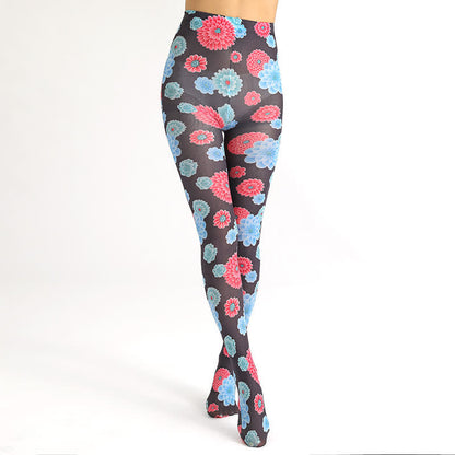 Collants vintage à imprimé léopard floral - E - Une taille - image 12