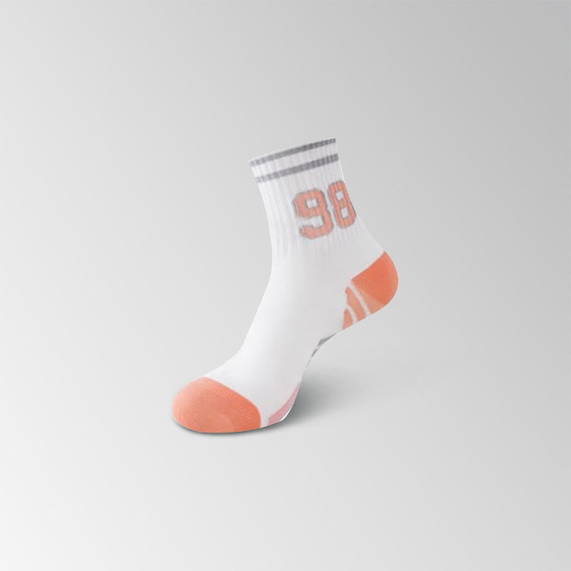 Chaussettes de compression à imprimé graphique numérique (8 paires) - Blanc et rose - EU35-40 (US3-7) - image 12