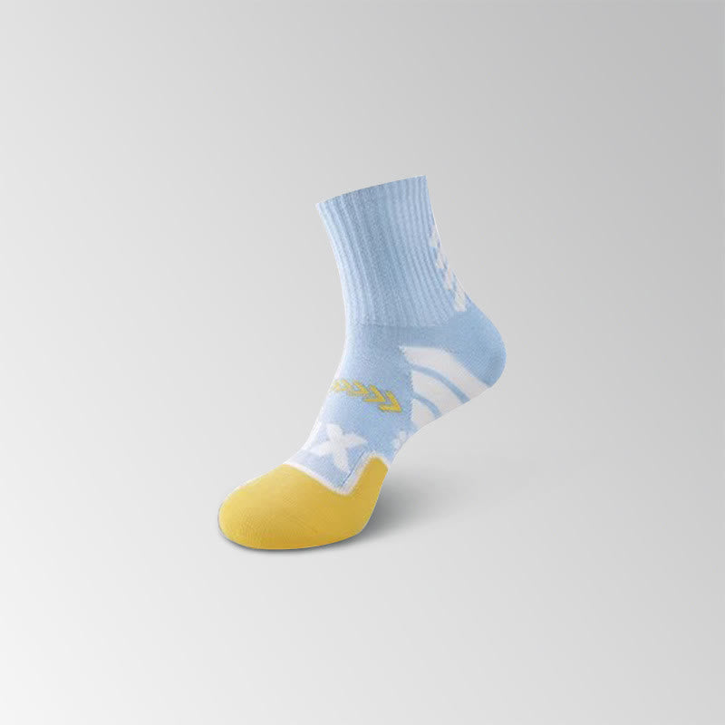Chaussettes de compression à imprimé graphique numérique (8 paires) - Bleu - EU35-40 (US3-7) - image 15