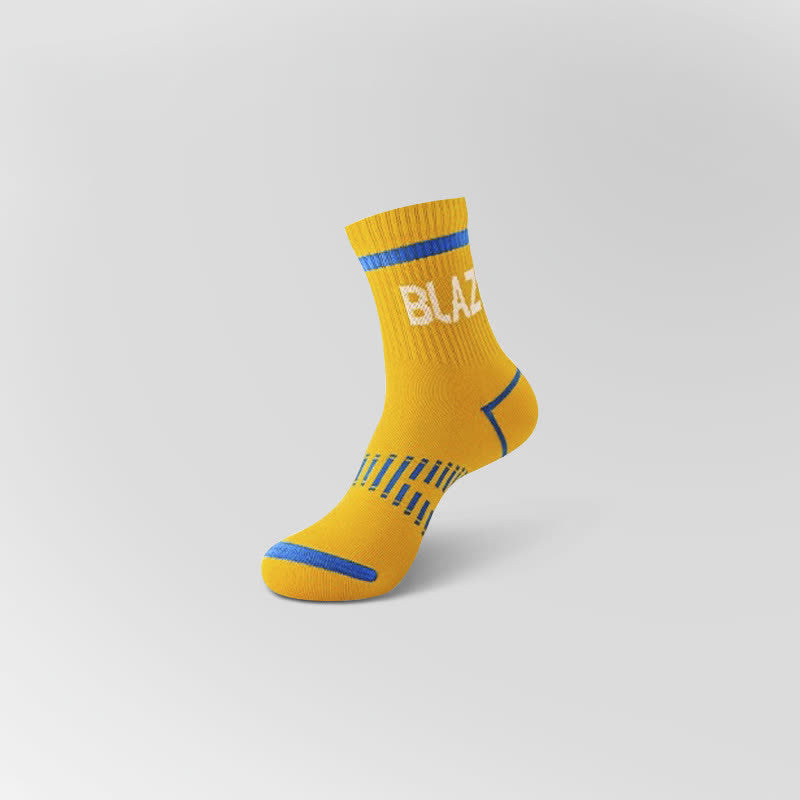 Chaussettes de compression de sport à imprimé lettre (5 paires) - Orange - EU38-45 (US5-11) - image 7