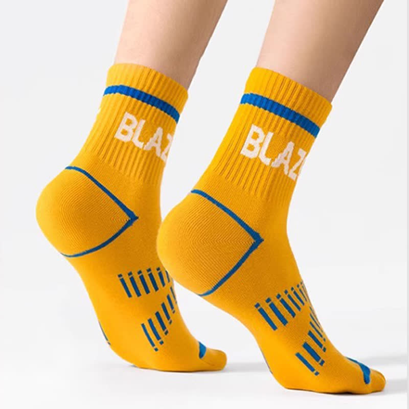 Chaussettes de compression de sport à imprimé lettre (5 paires) - image 6
