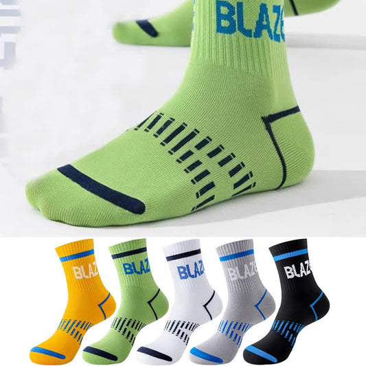 Chaussettes de compression de sport à imprimé lettre (5 paires) - image 0