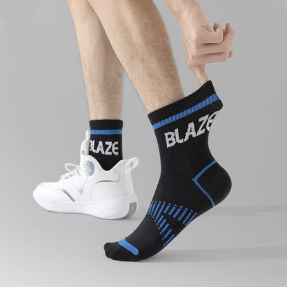 Chaussettes de compression de sport à imprimé lettre (5 paires)