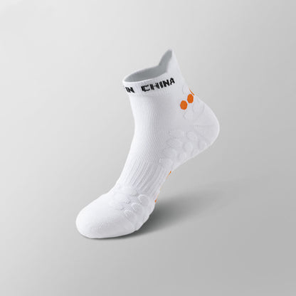 Chaussettes de compression antidérapantes en coton pour le sport (4 paires) - Blanc et rouge - EU39-44 (US6-10) - image 6
