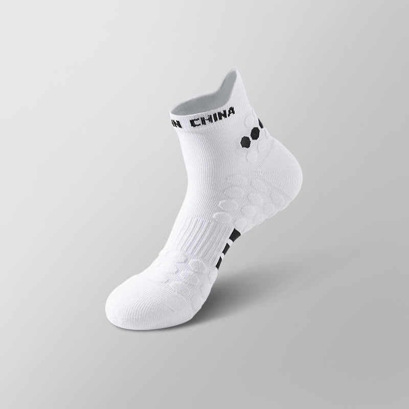 Chaussettes de compression antidérapantes en coton pour le sport (4 paires) - Blanc et noir - EU39-44 (US6-10) - image 3