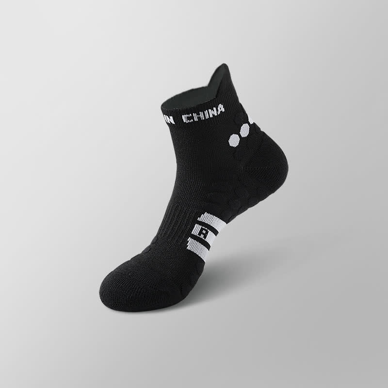 Chaussettes de compression antidérapantes en coton pour le sport (4 paires) - Noir et blanc - EU39-44 (US6-10) - image 8
