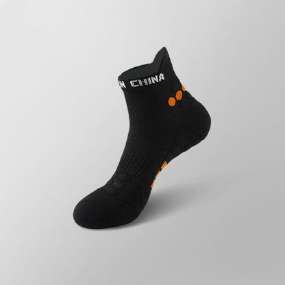 Chaussettes de compression antidérapantes en coton pour le sport (4 paires) - Noir et rouge - EU39-44 (US6-10) - image 11