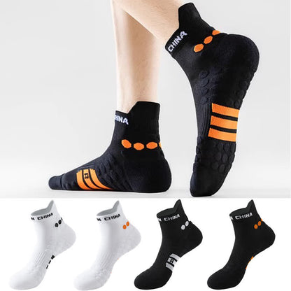 Chaussettes de compression antidérapantes en coton pour le sport (4 paires)