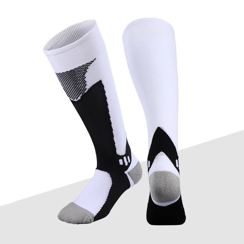 Chaussettes de compression montantes pour le football (6 paires) - Blanc - EU38-45 (US5-11) - image 1