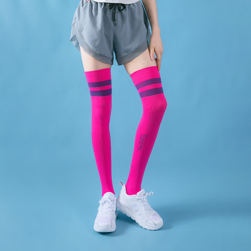 Chaussettes de compression hautes pour le fitness (2 paires) - Rose - EU36-42 (US3-8.5) - image 1