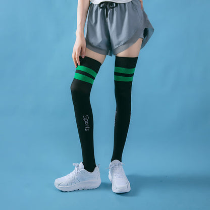 Chaussettes de compression hautes pour le fitness (2 paires) - Noir et vert - EU36-42 (US3-8.5) - image 3
