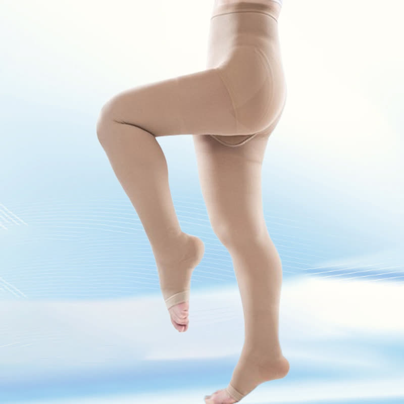 Collants de compression médicaux à bout ouvert grande taille (30-40 mmHg) - Nu - 5XL - image 5