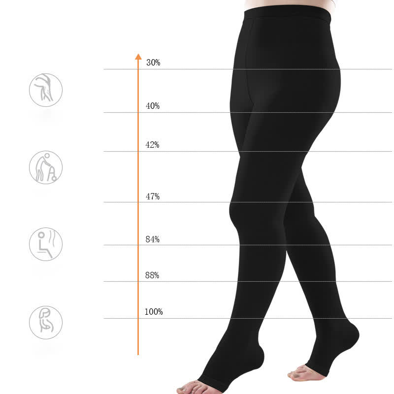 Collants de compression médicaux à bout ouvert grande taille (30-40 mmHg) - image 2