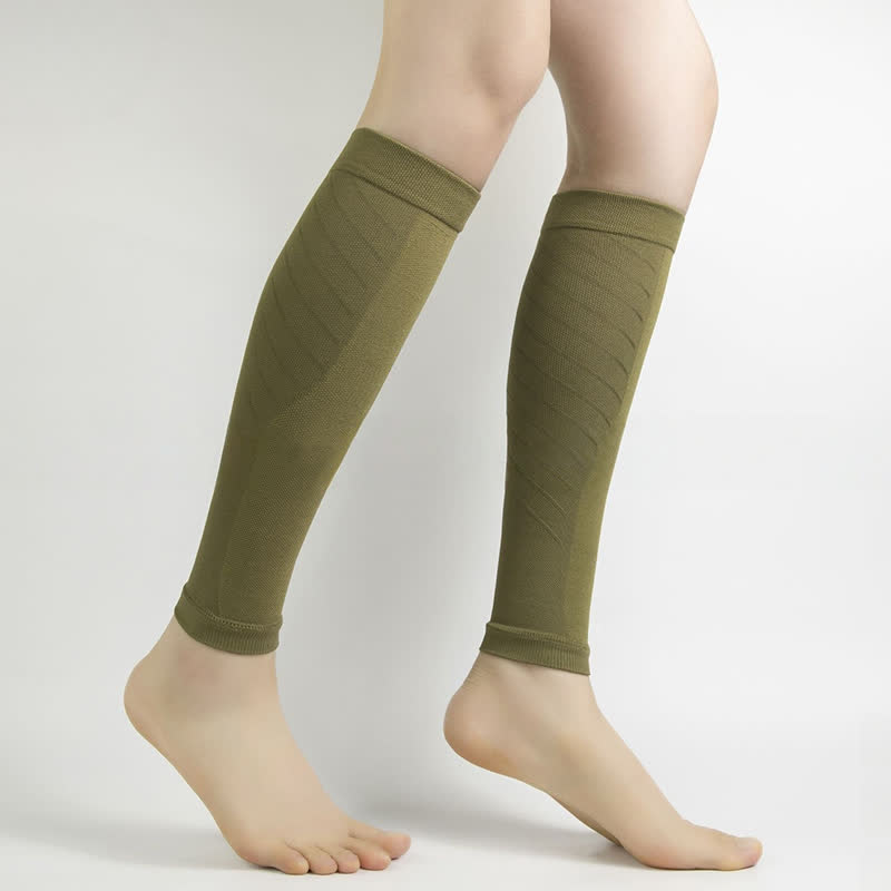 Manchons de compression pour mollets de couleur unie