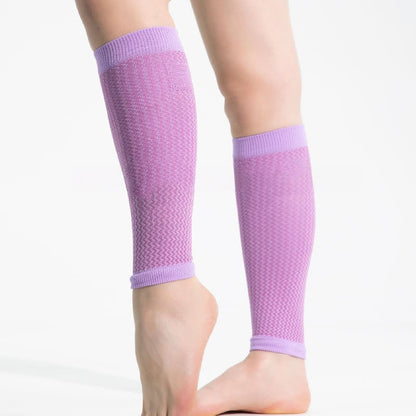 Manchons de compression pour mollets de sport à bordure contrastée - Violet - Taille unique - image 12