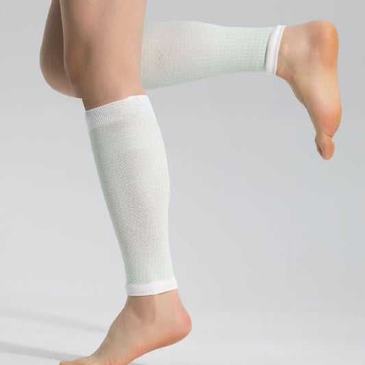 Manchons de compression pour mollets de sport à bordure contrastée - Vert clair - Taille unique - image 0