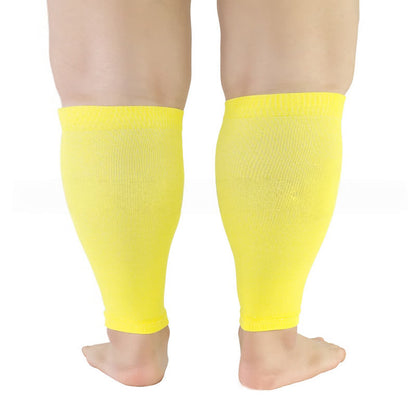 Manchons de compression pour mollets de couleur unie grande taille - Jaune - 5XL - image 8
