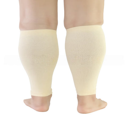 Manchons de compression pour mollets de couleur unie grande taille - Beige - 5XL - image 10