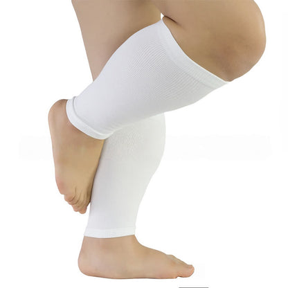 Manchons de compression pour mollets de couleur unie grande taille - Blanc - 5XL - image 3