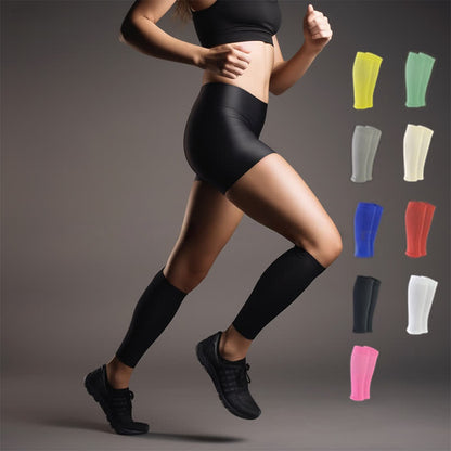 Manchons de compression pour mollets de couleur unie grande taille - image 1
