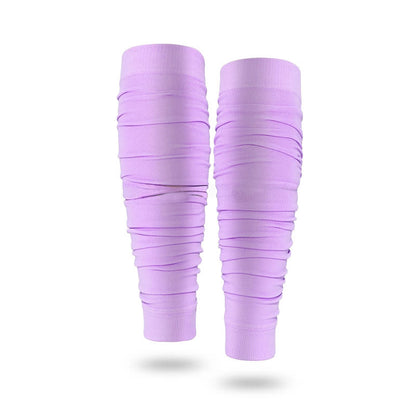 Manchons de compression froncés pour mollets d'extérieur - Violet clair - Taille unique - image 18
