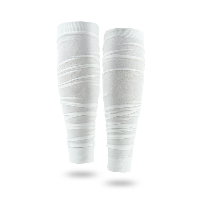 Manchons de compression froncés pour mollets d'extérieur - Blanc - Taille unique - image 5