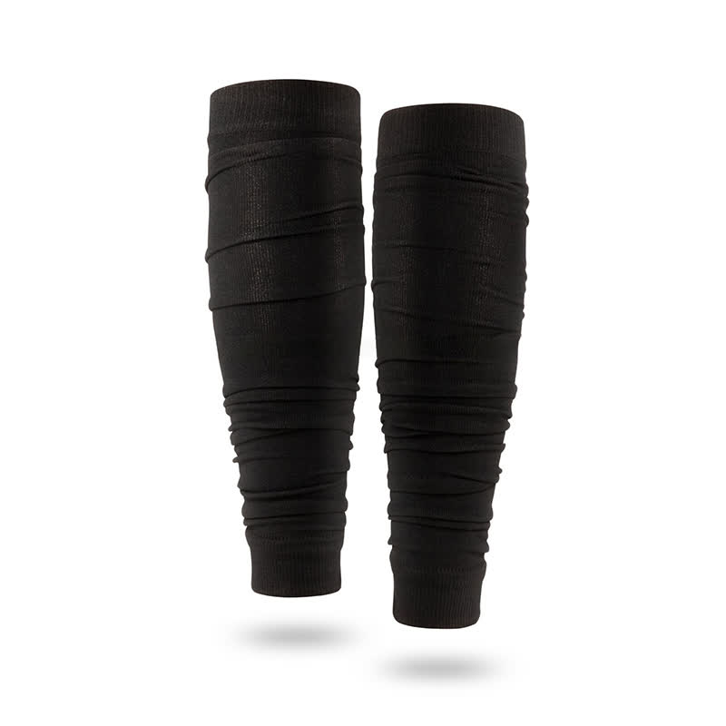 Manchons de compression froncés pour mollets d'extérieur - Noir - Taille unique - image 6