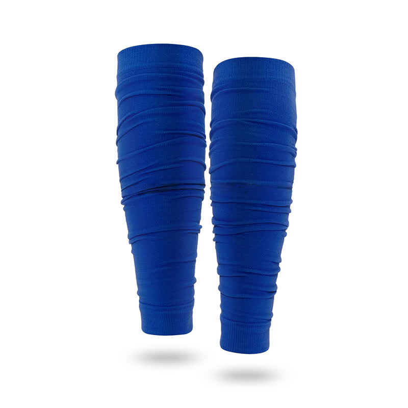 Manchons de compression froncés pour mollets d'extérieur - Bleu - Taille unique - image 8
