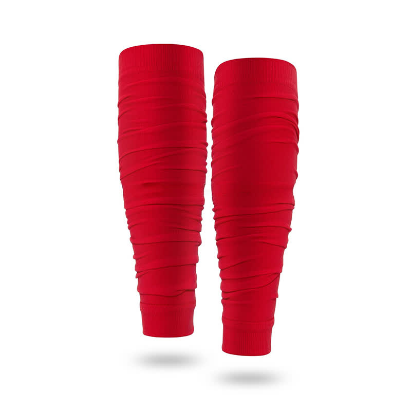 Manchons de compression froncés pour mollets d'extérieur - Rouge - Taille unique - image 7