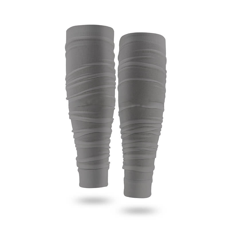 Manchons de compression froncés pour mollets d'extérieur - Gris - Taille unique - image 10