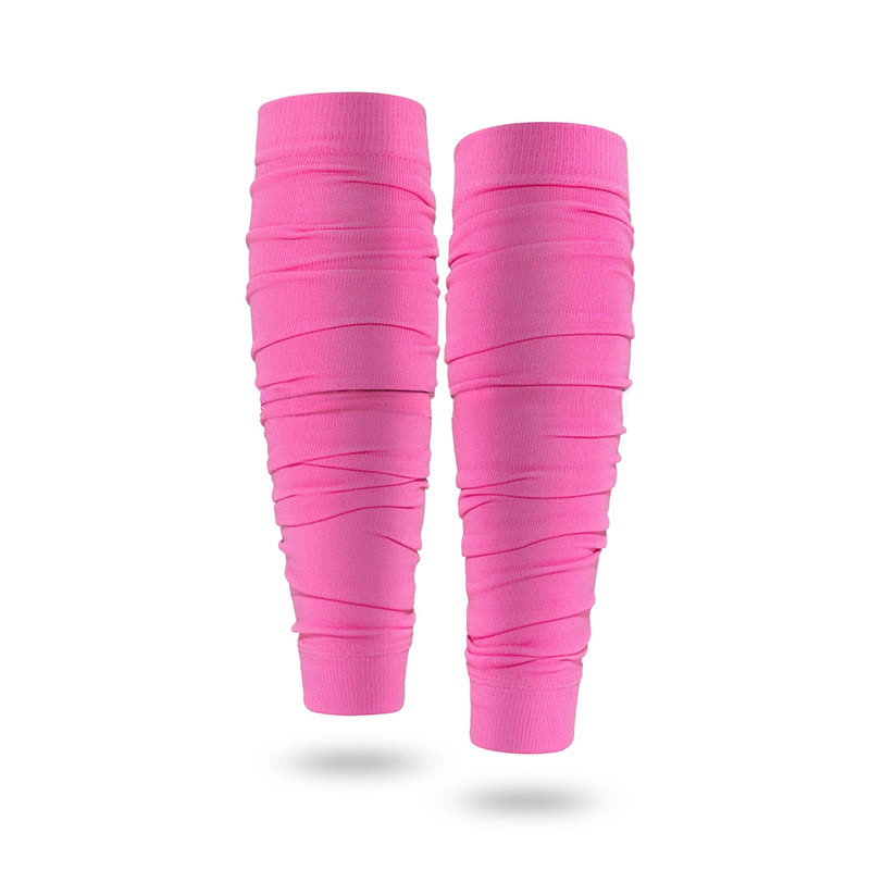 Manchons de compression froncés pour mollets d'extérieur - Rose clair - Taille unique - image 14