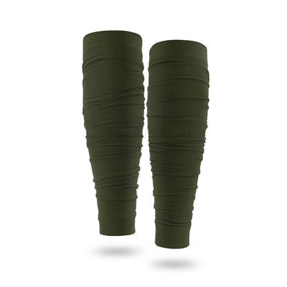 Manchons de compression froncés pour mollets d'extérieur - Vert foncé - Taille unique - image 13