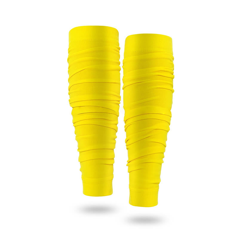 Manchons de compression froncés pour mollets d'extérieur - Jaune - Taille unique - image 12