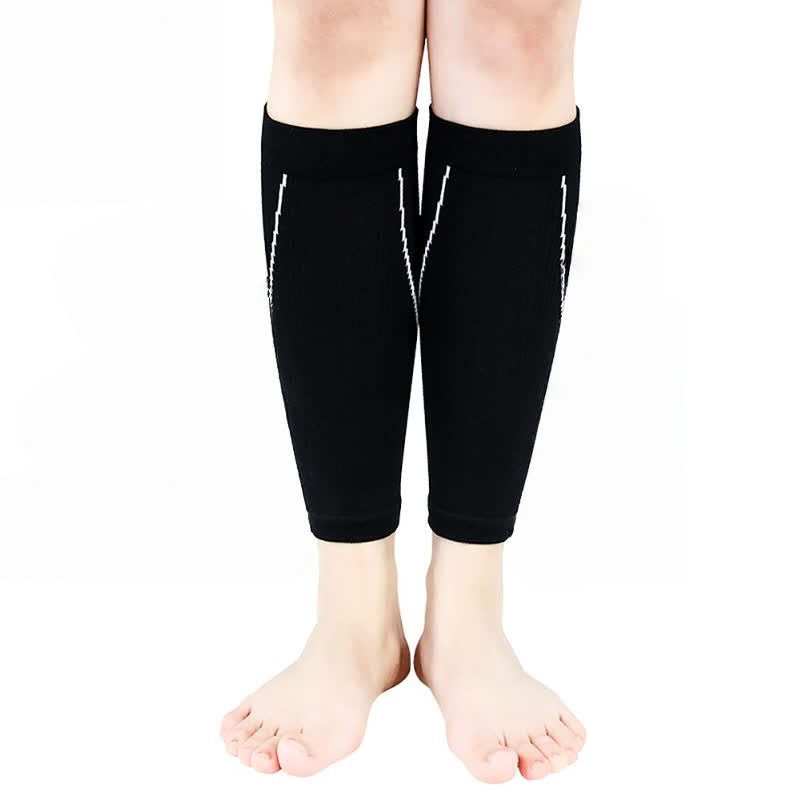 Manchons de compression pour mollets à rayures contrastées - image 4