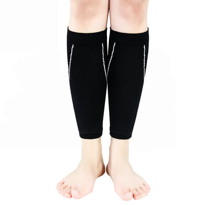 Manchons de compression pour mollets à rayures contrastées