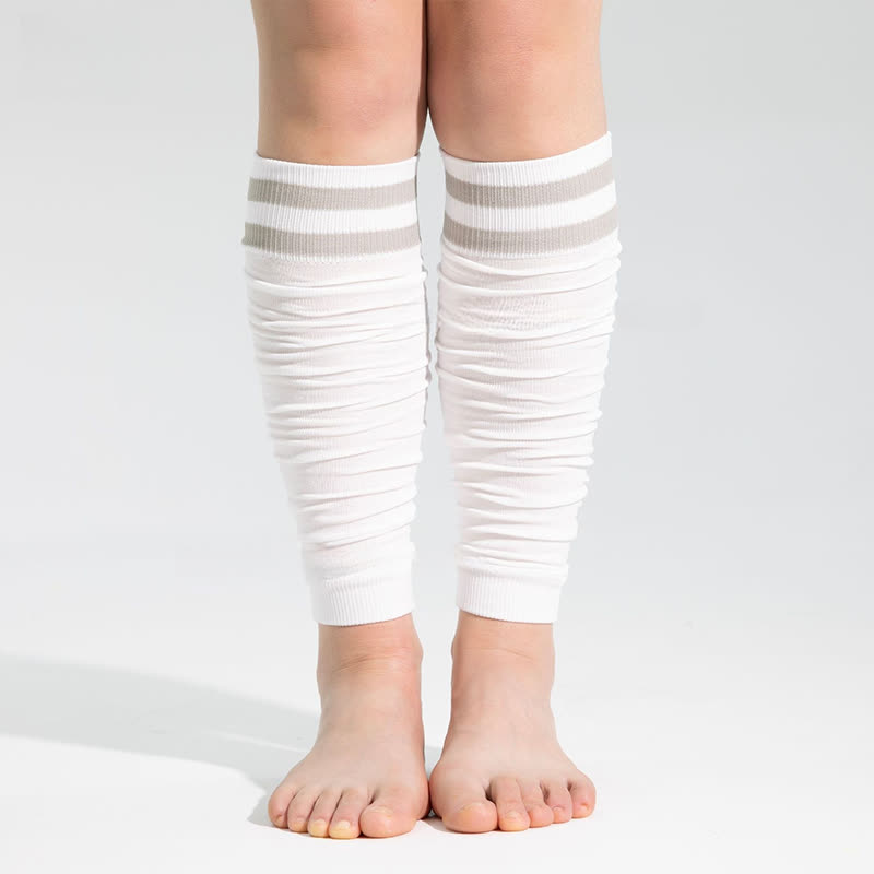 Manchons de compression pour mollets froncés à double bande - Gris - Taille unique - image 6
