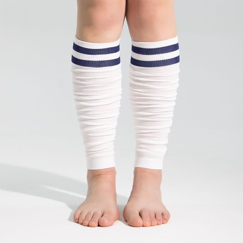 Manchons de compression pour mollets froncés à double bande - Bleu marine - Taille unique - image 13