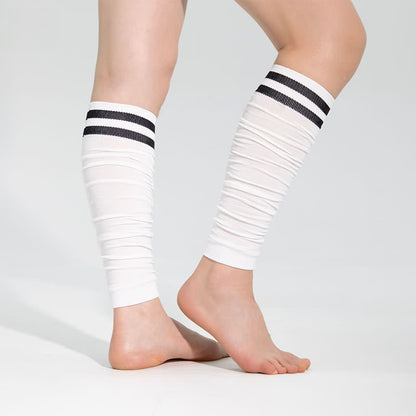 Manchons de compression pour mollets froncés à double bande