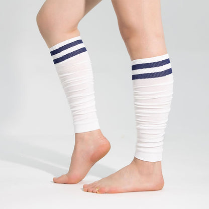Manchons de compression pour mollets froncés à double bande