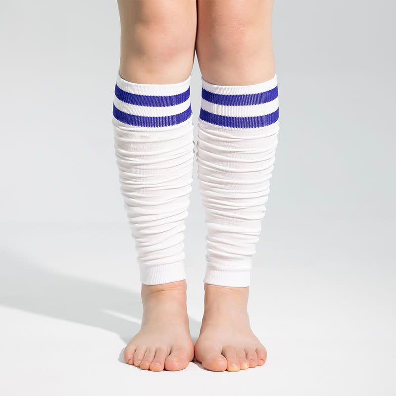 Manchons de compression pour mollets froncés à double bande - Bleu - Taille unique - image 9