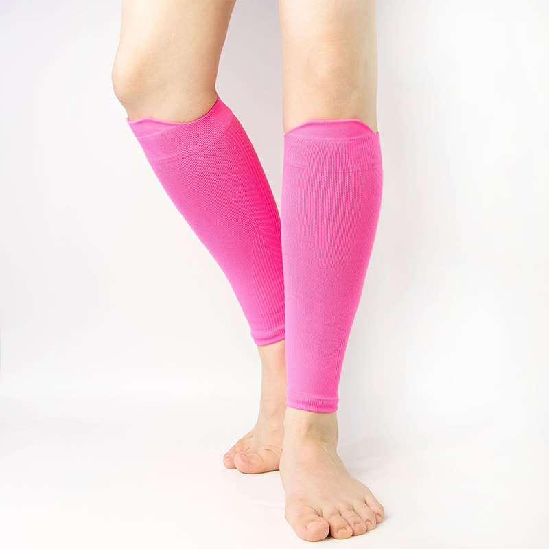 Manchons de compression respirants tricotés pour mollets - Rose - XL - image 10