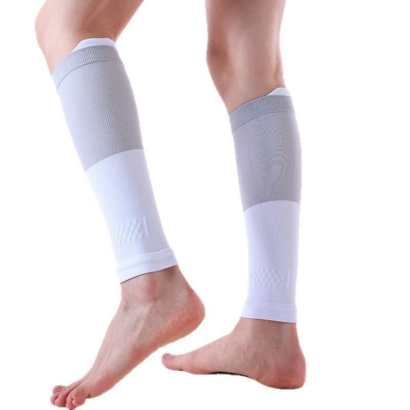 Manchons de compression pour mollets Colorblock Sports Running (3 paires) - Blanc et gris - Taille unique - image 7