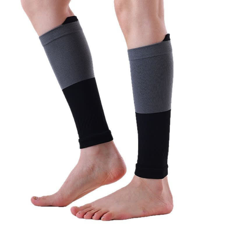 Manchons de compression pour mollets Colorblock Sports Running (3 paires) - Noir et gris - Taille unique - image 8