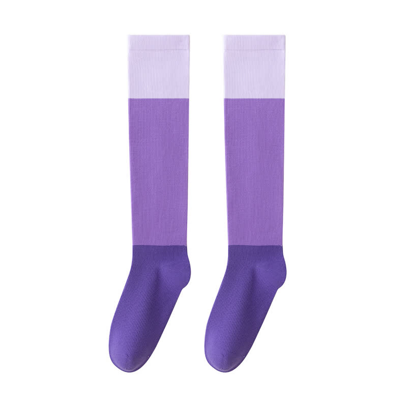 Chaussettes de compression de sport à blocs de couleurs dégradés (4 paires)
