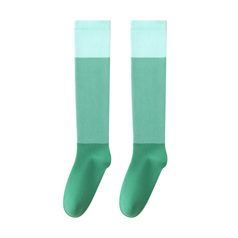 Chaussettes de compression de sport à blocs de couleurs dégradés (4 paires)