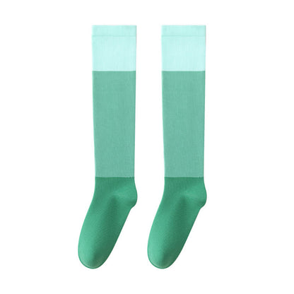 Chaussettes de compression de sport à blocs de couleurs dégradés (4 paires)