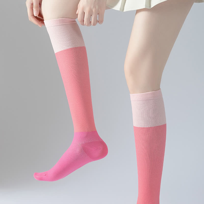 Chaussettes de compression de sport à blocs de couleurs dégradés (4 paires) - image 9