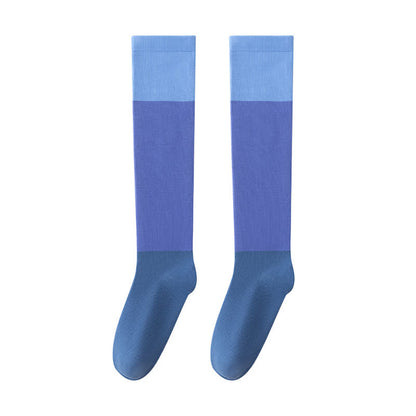 Chaussettes de compression de sport à blocs de couleurs dégradés (4 paires) - Bleu - EU35-41 (US3-7,5) - image 3