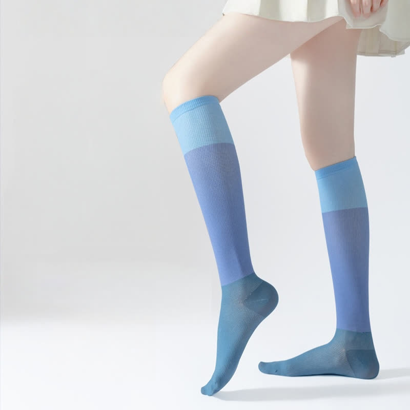 Chaussettes de compression de sport à blocs de couleurs dégradés (4 paires) - image 2